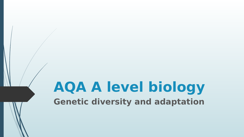 AQA A level biology genetic diversity and adaptation