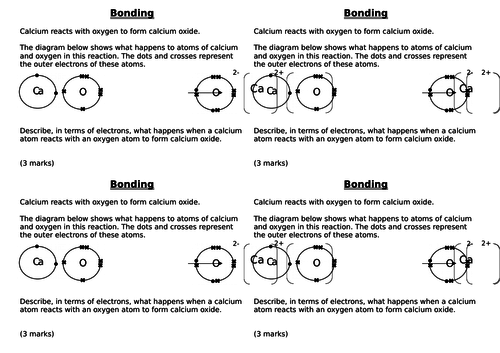 GCSE Chemistry 9-1 Ionic and Simple Molecular Covalent Bonding Practice Questions