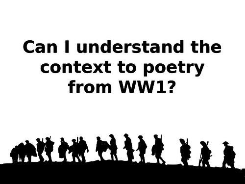WW1 Poetry Context