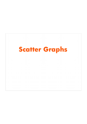 Scatter Graphs GCSE revision homework