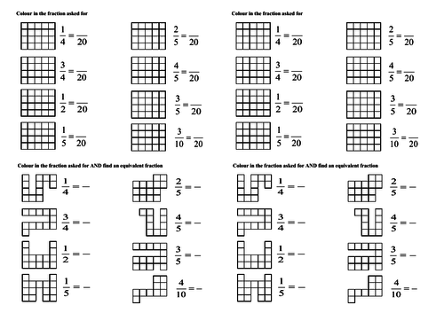 Shading Fractions of Shapes PDF