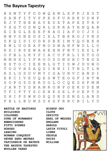 The Bayeux Tapestry Word Search
