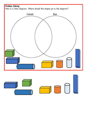 sorting 3d shapes spring block 3 year 2 teaching resources