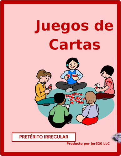 Pretérito Irregular Spanish Verbs  Card Games