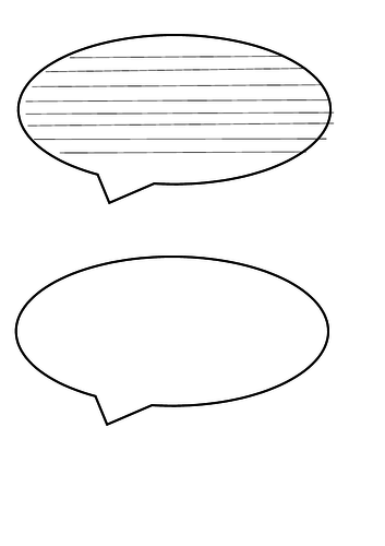 Speech bubbles - unlined and thin lined by mulroym | Teaching Resources