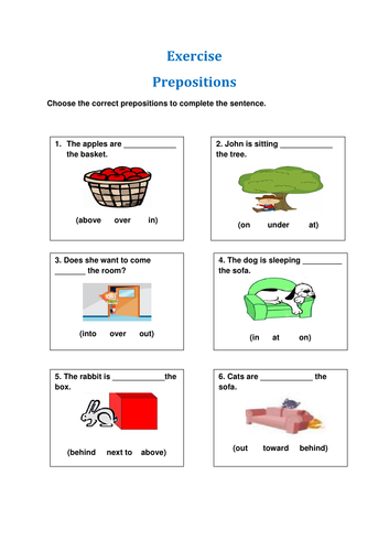 Exercise-Prepositions
