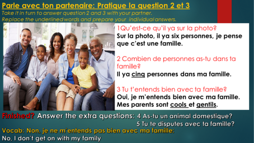 Free slide /photo description in French