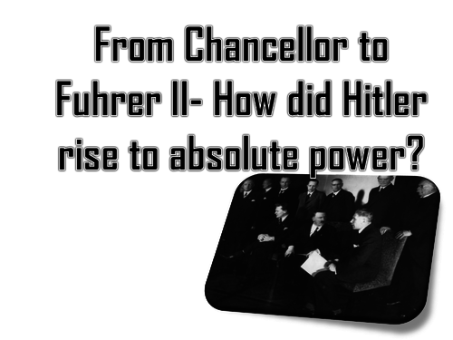 Hitler Chancellor to Fuhrer