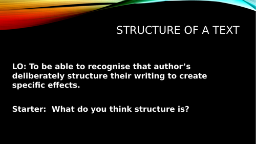 AQA Language Paper 1 Q3 Structure