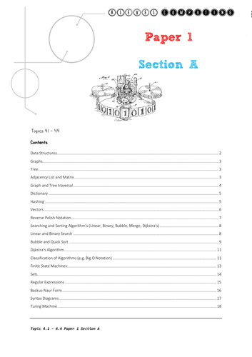 AQA Alevel Computer Science - Paper 1 Section A Revision