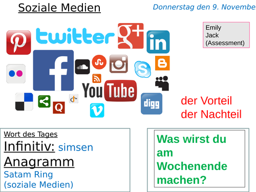 German:  Social Media