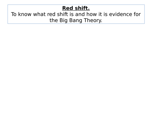 AQA Red Shift