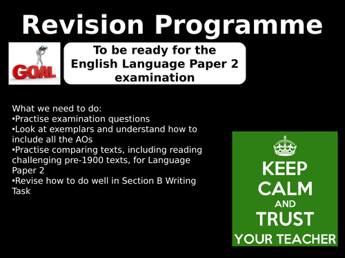 AQA GCSE 9-1 English Language Paper 2 Revision programme