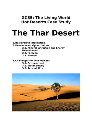 thar desert case study gcse geography
