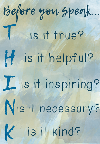 THINK Poster {Watercolour Theme}