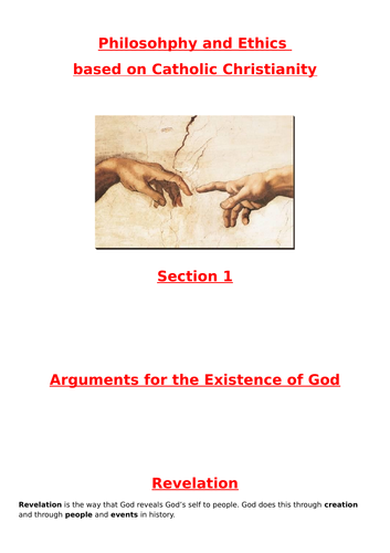 Edexcel RS GCSE - Arguments for the Existence of God Revision Notes