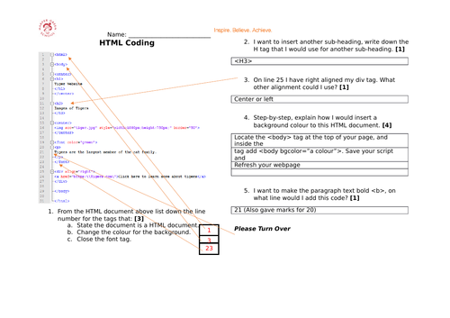 KS3 Assessments Computing