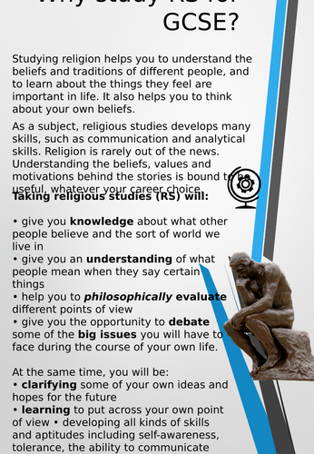 Why study RS? flyer Options Choices