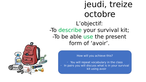 Studio 1 Module 2 - Mon Kit de Survie