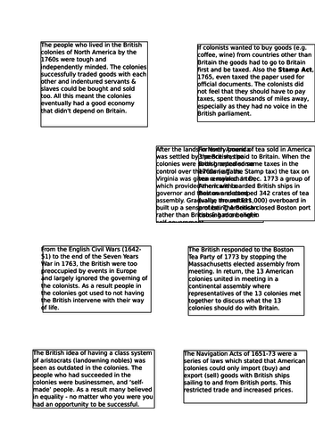 AQA GCSE Migration - The American Revolution