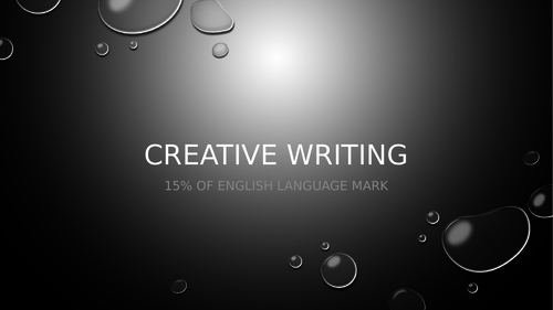 KS3 or GCSE Creative Writing Bundle