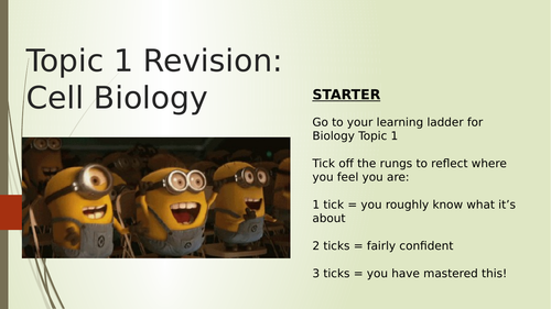 AQA Trilogy Biology topic 1 revision game