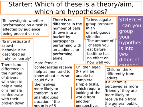 AQA New GCSE Psychology - Experimental Method IV and DV, Research Methods