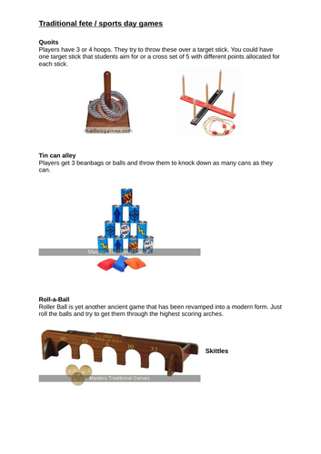 Sports day activity ideas