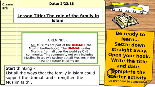 AQA 9-1 Religious Studies- Relationships and families: The role of the family in Islam