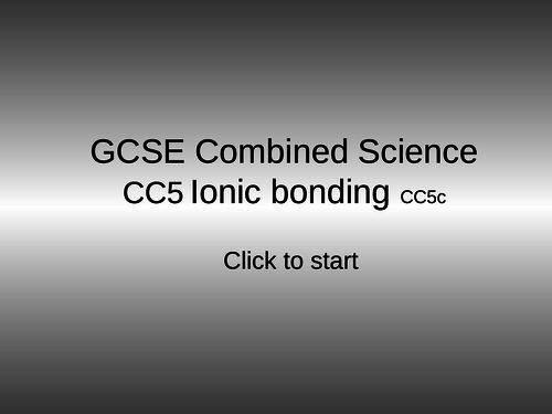 GCSE Combined Science Chemistry Ionic Bonding Multiple Choice Questions