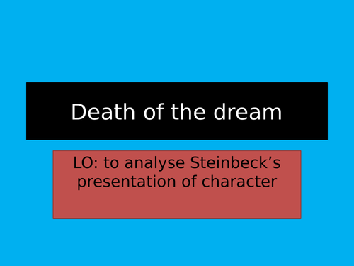 Of MIce and Men sections 5 and 6