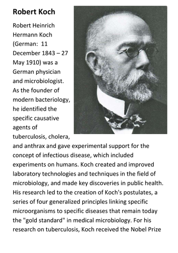 Robert Koch Handout