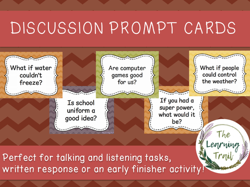 Discussion Prompt Cards {Thinking Skills}