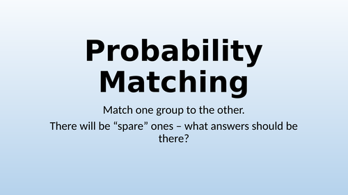 Probability Matching
