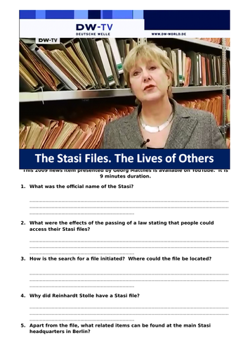 Stasiland - Stasi Files. The Lives of Others