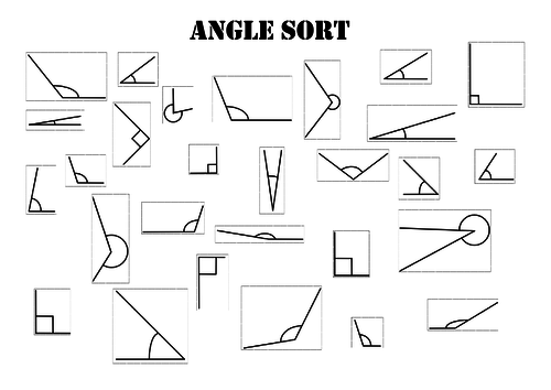 Angle sorting worksheet activity
