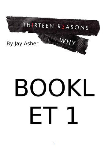 13 REASONS WHY BOOKLET