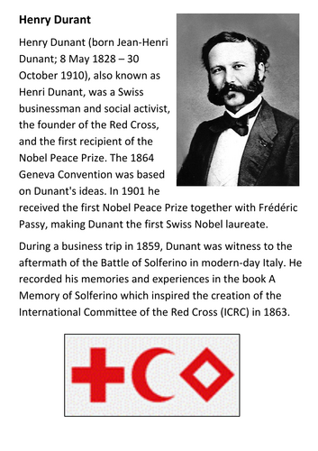 Henry Durant  - The Red Cross Handout