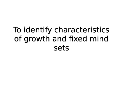 Growth mindset  human brain