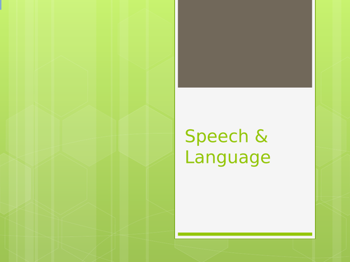 Speech & Language Development