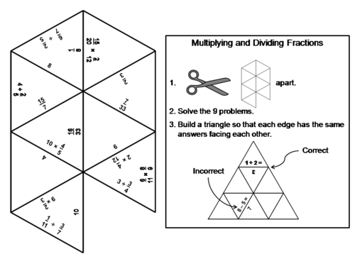 Multiplying and Dividing Fractions Game: Math Tarsia Puzzle