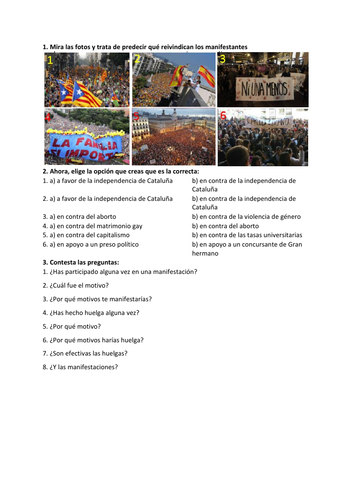Spanish A Level: Los movimientos populares: Escrache a Gallardón (Reading)