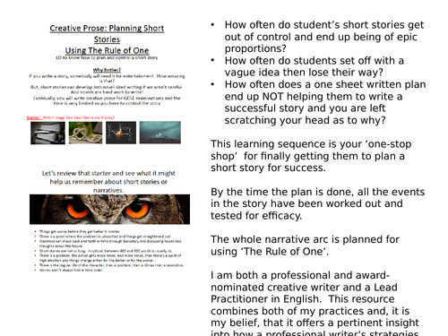 Creative Writing Planning Effective Short Stories & Narratives