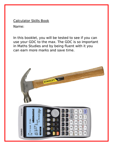 IB Maths Studies Calculator Skills Workbook