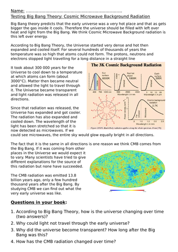 The Big Bang - OCR P8 Global Challenges 8.3