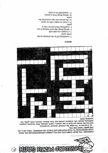 SLEUTH CROSSWORDS Teaching Resources