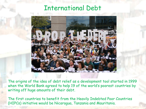 International Debt - CIE A2 Geography - Global Interdependence