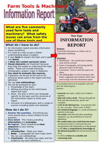 Information Report - Farm Tools and Machinery