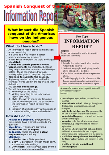 Information Report - Spanish Conquest of the Americas