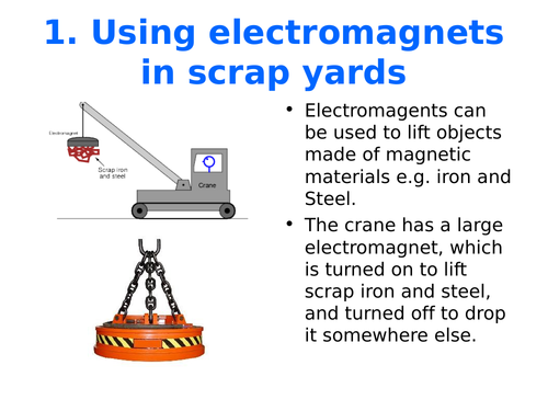 Uses store of electromagnet